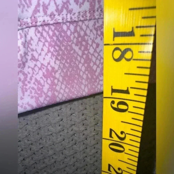 Zelos Purple White Snake Print Medium Impact Cross-back Sports Bra - Picture 7 of 7